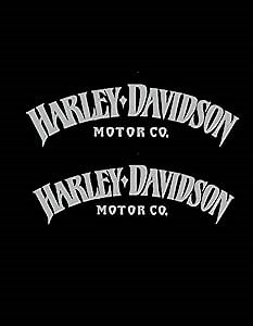 Amazon.com: Motorcycle Classic Logo Harley Design Vinyl Decal #2 (Right and Left) Piece Moto HD Club 2.5"x8" (Chrome) : Automotive