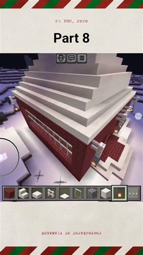 MINECRAFT CHRISTMAS HOUSE BUILD! 🎅🎄 | New Year Home Design Part 8 #minecraft #shorts