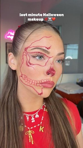 RED SKULL MAKEUP TUTORIAL💋