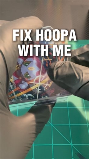 Full repair process of this Hoopa JPN exclusive card! #pokemon #cardrestoration #bookme #fixmycard