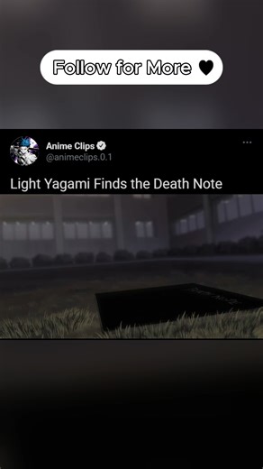 Anime Clips on Instagram: "Light Yagami Finds the Death Note | Death Note Scene Death Note : Ep 01 #deathnote #lightyagami #lightfindsdeathnote"