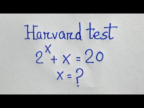 Harvard University admission interviews tricks : X=?
