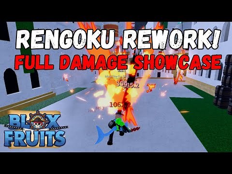 Rengoku Rework FULL DAMAGE Showcase | Blox Fruits Update 20