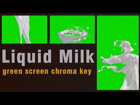 Green screen liquid Milk Flow Chroma key Video After Effects | Premiere Pro