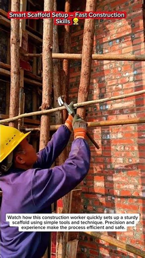 Smart Scaffold Setup – Fast Construction Skills 👷‍♂️