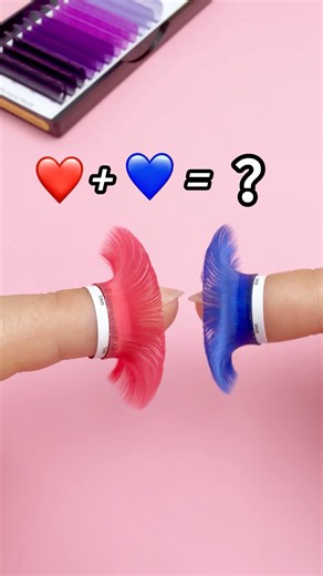 Color Challenge: Red Lashes + Blue Lashes = ?
