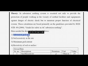 Steps involved in design of substation earthing grid as per IEEE standard 80 – 2000