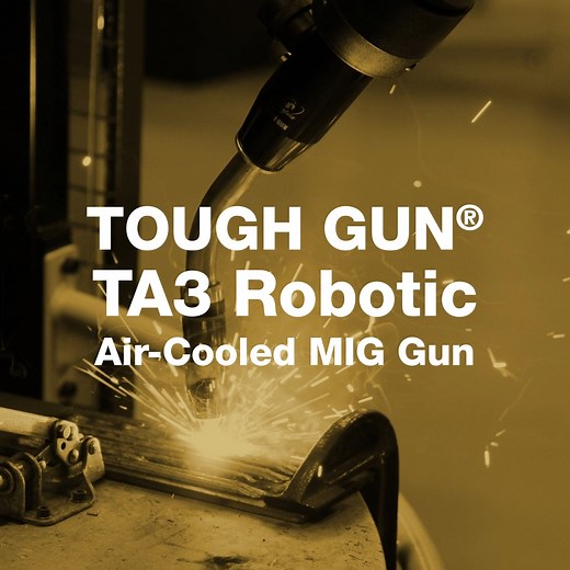 Less stress? Yes, please! The TOUGH GUN® TA3 Robotic Air-Cooled MIG gun is a game changer with a low-stress robotic unicable offering unique rotating power connection for stress-free rotation – all without sacrificing precision or reliability. bit.ly/38mVCYX | Tregaskiss