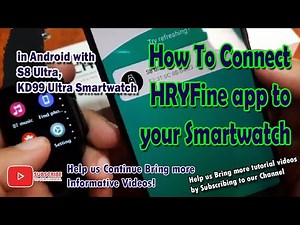 How To Connect HRYFine app to your Smartwatch in Android with S8 Ultra, KD99 Ultra Smartwatch