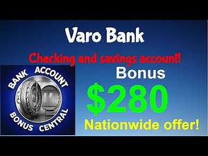 Varo Bank $280 Checking and Savings Account Bonus! Nationwide Offer! Deposit!