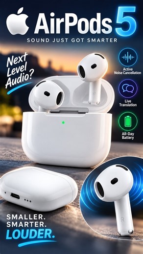 Apple AirPods 5 Just Changed Wireless Earbuds Forever! 🔥 New ANC, Siri AI, Live Translation & More