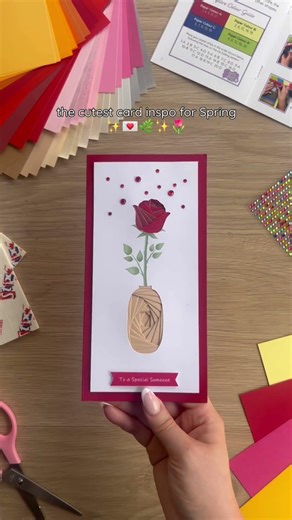 The cutest card into for spring 🌷🌿🪴😍 #cardcreations #irisfolding #carddesigner