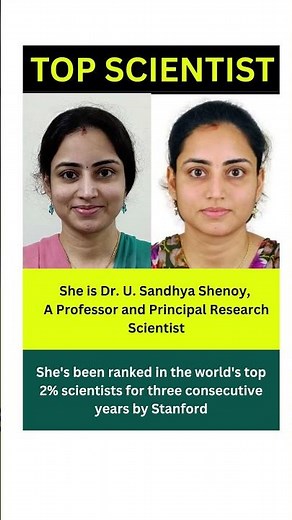 She is Dr. U. Sandhya Shenoy, A Professor and Principal Research Scientist