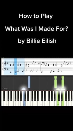How to play What Was I Made For? - Billie Eilish (Easy Piano Tutorial )