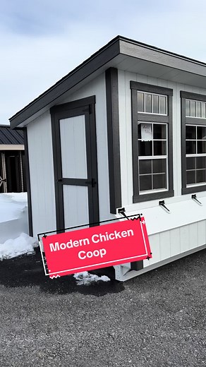 Modern lean to chicken coops are sure to add that extra curb appeal to your yard! #chickencoop #chickencoops #chickencoopsoftiktok #chickens #chickensoftiktok #henhouse #chicken