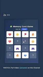 Memory Card Game using JavaScript🔥 #javascriptprojects #coding #javascripttutorial