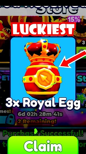 LUCKIEST ROYAL EGGS in TAP SIMULATOR #tapsimulator #roblox #shorts
