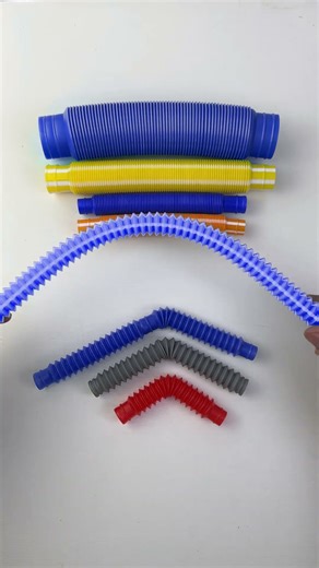 Smooth ASMR Sound: Colorful Tube Stretching & Pattern Making #asmr #funny #relaxing