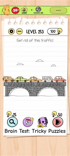 Brain Test Level 253: Get rid of this traffic! 🚗🚕🚙 #shorts