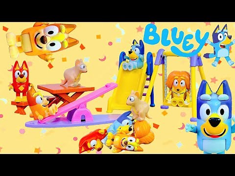 New Bluey Deluxe Park Themed Playground Playset Toy Unboxing | Bluey Chases A Kangaroo Adventure !