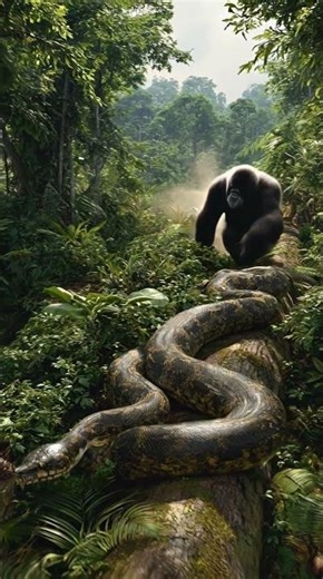 Gorilla Attacks Giant Snake | Jungle Fight Caught on Camera!
