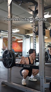 If you’ve been taught to do barbell squats with your feet pointed forward and you’re struggling with balance or can’t hit depth, I recommend pointing them slightly outwards and see if it helps. Everyone’s anatomy is a bit different and it’s a misconception that your feet need to be directly pointing forward #fitness #gym | Tyler Path