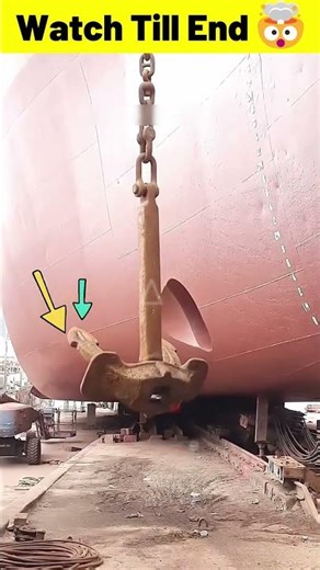 This Is How Huge Ship Anchors Are Retrieved from the Ocean Floor! 🌊💪 #shorts #facts #ship