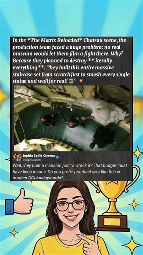 Matrix Built This Mansion Just To Destroy It 🏛️#thematrix #keanureeves #filmmaking