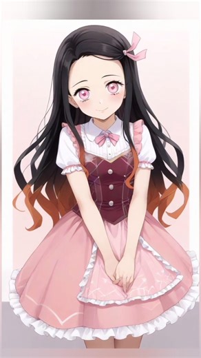 demon slayer girl pink dress fom part 2#demonslayer #anime @anime loop station