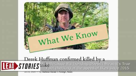 What We Know About Rumor American Derek Huffman Was Killed Fighting for the Russian Military | Lead Stories
