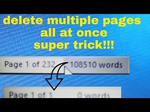 How To Delete Multiple Specific Pages all at once in A Word Document? Get trick 2021
