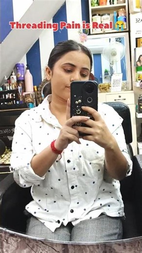 Threading pain is Real😭 ! #shorts #trending #viral #ytshorts #eyebrows #threading #safarwithsandhya
