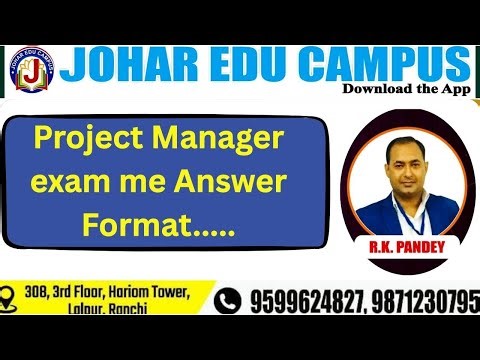 Project Manager exam me Answer Format.....