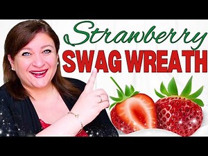Easy DIY Strawberry Swag for Spring and Summer Decor!