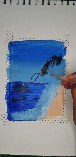 Easy Beach Painting Anyone Can Try at Home!