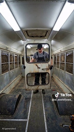 Modern Tiny House Built Inside an Old School Bus