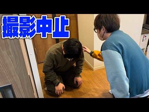 Kasa-kun unexpectedly kneels down... Live-action filming was interrupted