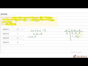 Given that X= { Natural number less than 100 divisible by 6} ,Y ={Natural number less than 100 d...
