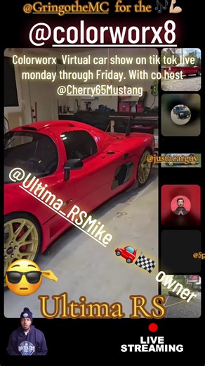 Dive into the LIVE highlight! 🔥@Cherry 65 Mustang @colorworx8 @just a car guy @She's painted Pink @Gringo the MC @Ultima_RS Mike @davidgray4171 #colorworx #virtualcarshow #fyp #viral #repost virtual car show Monday through Friday with giveaways and prizes! All people are tagged on post who you need to follow for more content like this! Blow this up!