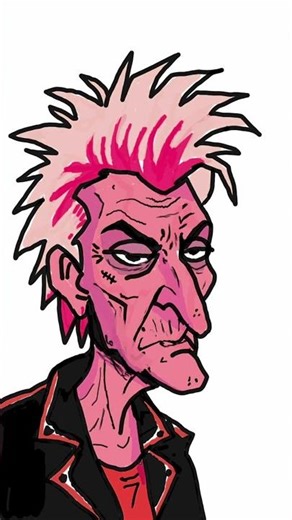 This Old Punk Is Still Rebel 🤘🔥 #drawing #digitalart #punk #punkrock #characterdesign #artshorts