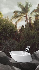 168K views · 1K reactions | A biomorphic design with zen-like mystery of natural inspiration, Confluence resembles a bamboo reef that channels water from rivers and brooks to pour it into a gentle, private stream. The biomorphic design allows water to flow naturally into your palms, creating a perfectly serene stream from the half-cut-bamboo style faucet. #Artize #BornFromArt #Confluence | Artize | Facebook