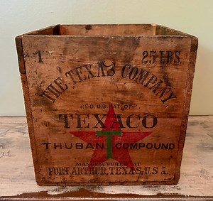 Vintage TEXACO, the Texas Company, Thuban Compound Crate, Texaco, Port Arthur Texas, Mancave Decor, Gas Station Decor, Vintage Auto Decor - Etsy