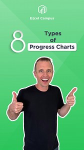 3.1K views · 66 reactions |  Ready to visualize your progress like a pro? ✨ Discover the power of 8 different types of progress charts in this video! Explore the possibilities and start charting your success today! ⬇️ #excel #excelcharts #ProgressCharts #DataVisualization #TrackYourSuccess | Excel Campus | Facebook
