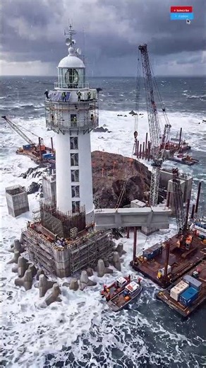 Building a Giant Lighthouse on a Stormy Sea Rock | Extreme Engineering
