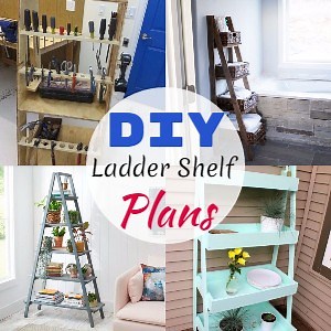 25 DIY Ladder Shelf Plans To Organize Things - DIYnCrafty