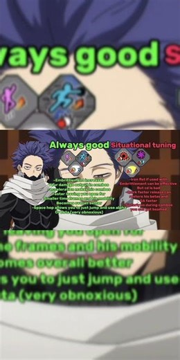 Recommended tuning for Builds #mhaedit #mhacommunity #myheroacademia #myheroultrarumble #mha