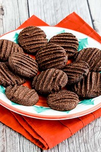 Chocolate Shortbread Cookies (Flourless, Sugar-Free)