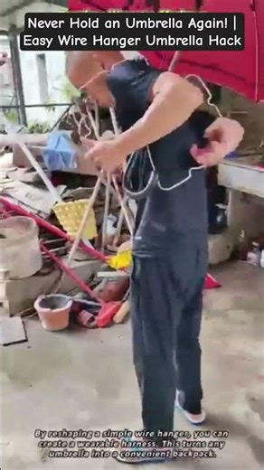 ​DIY Hands-Free Umbrella Hack: Turn Any Umbrella Into a Backpack!