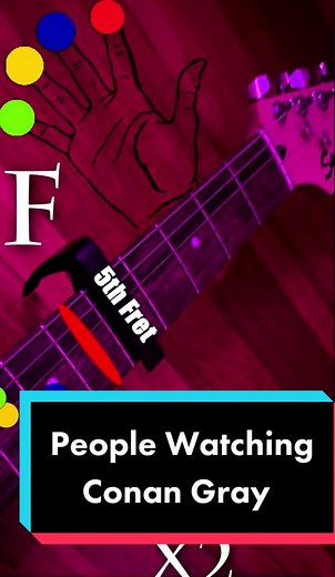 People Watching Guitar Tutorial and Cover by Conan Gray