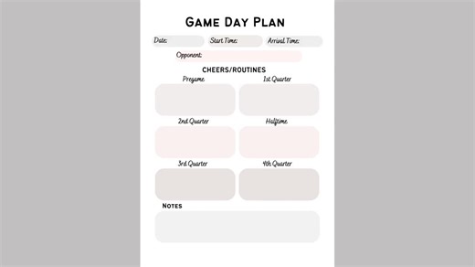 PDF Cheer Coach Planner, Printable Cheer Planner, Cheer Season Planner, Cheer Game Day Plan, Cheer Routine Planner - Etsy